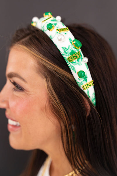 North Texas Floral Toile Logo Headband PRE-ORDER (Est. Ship 1/15)