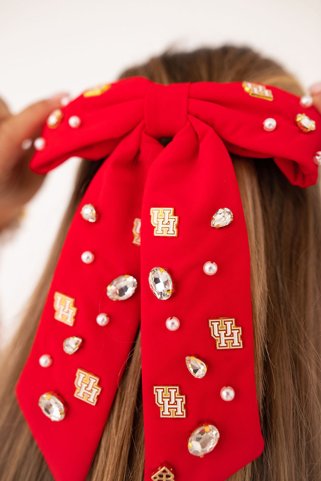 Houston Red Bow Barrette