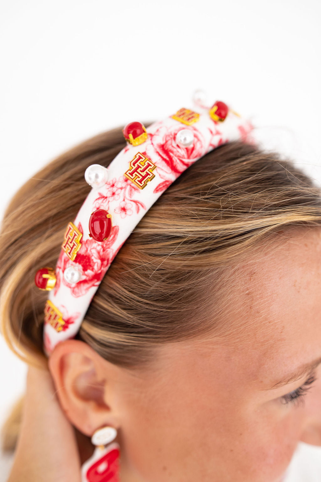 Houston Floral Toile Logo Headband PRE-ORDER (Est. Ship 1/15)