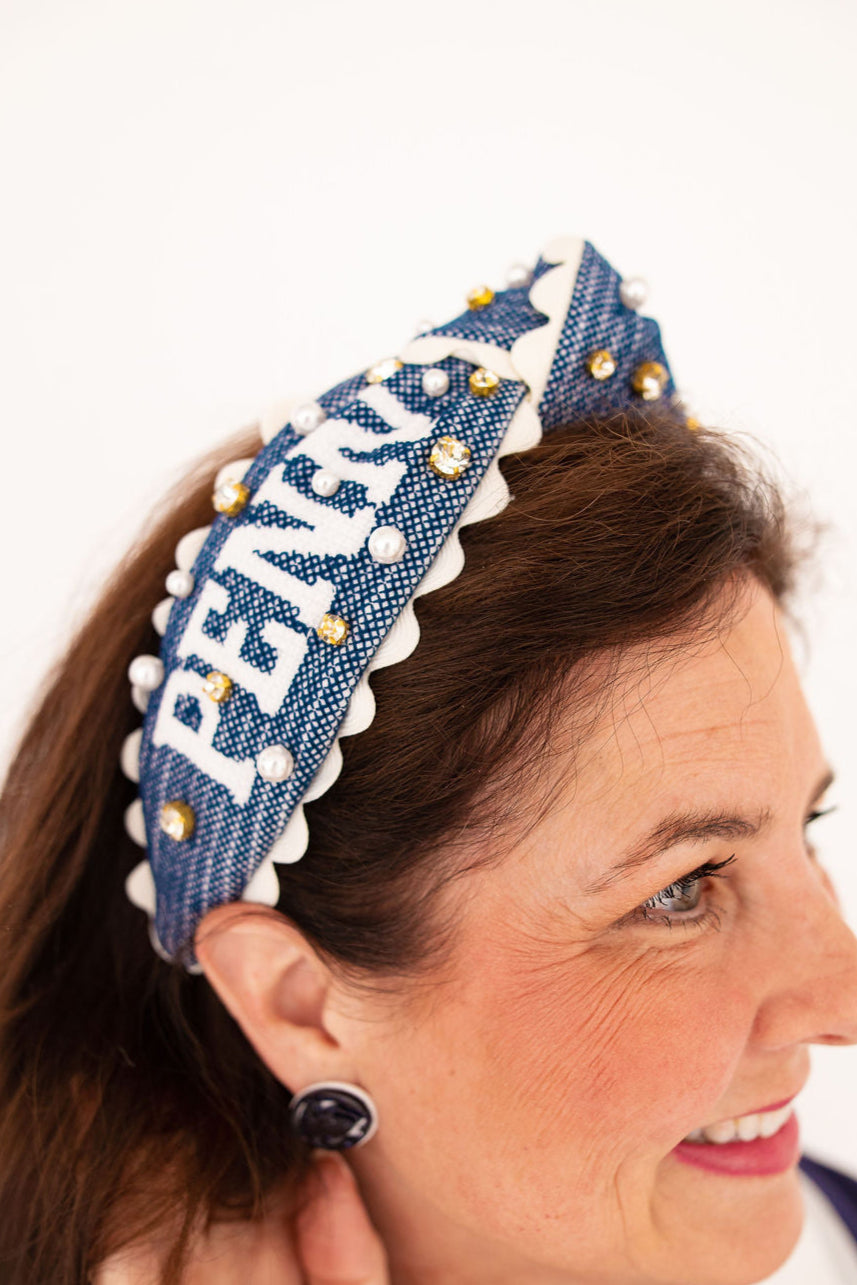 Penn State Adult Size PENN STATE Cross Stitch Headband