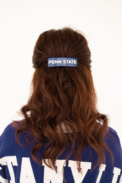 Penn State Navy PENN STATE Rectangle Barrette Clip