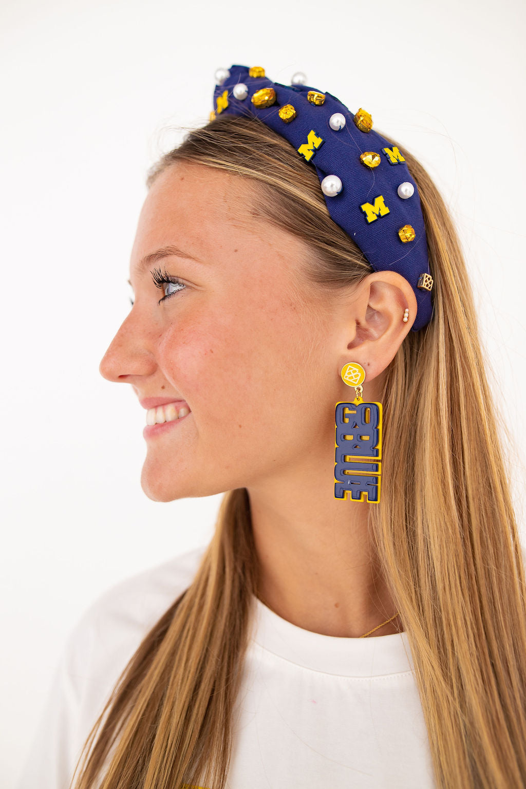 Michigan Navy Logo Headband