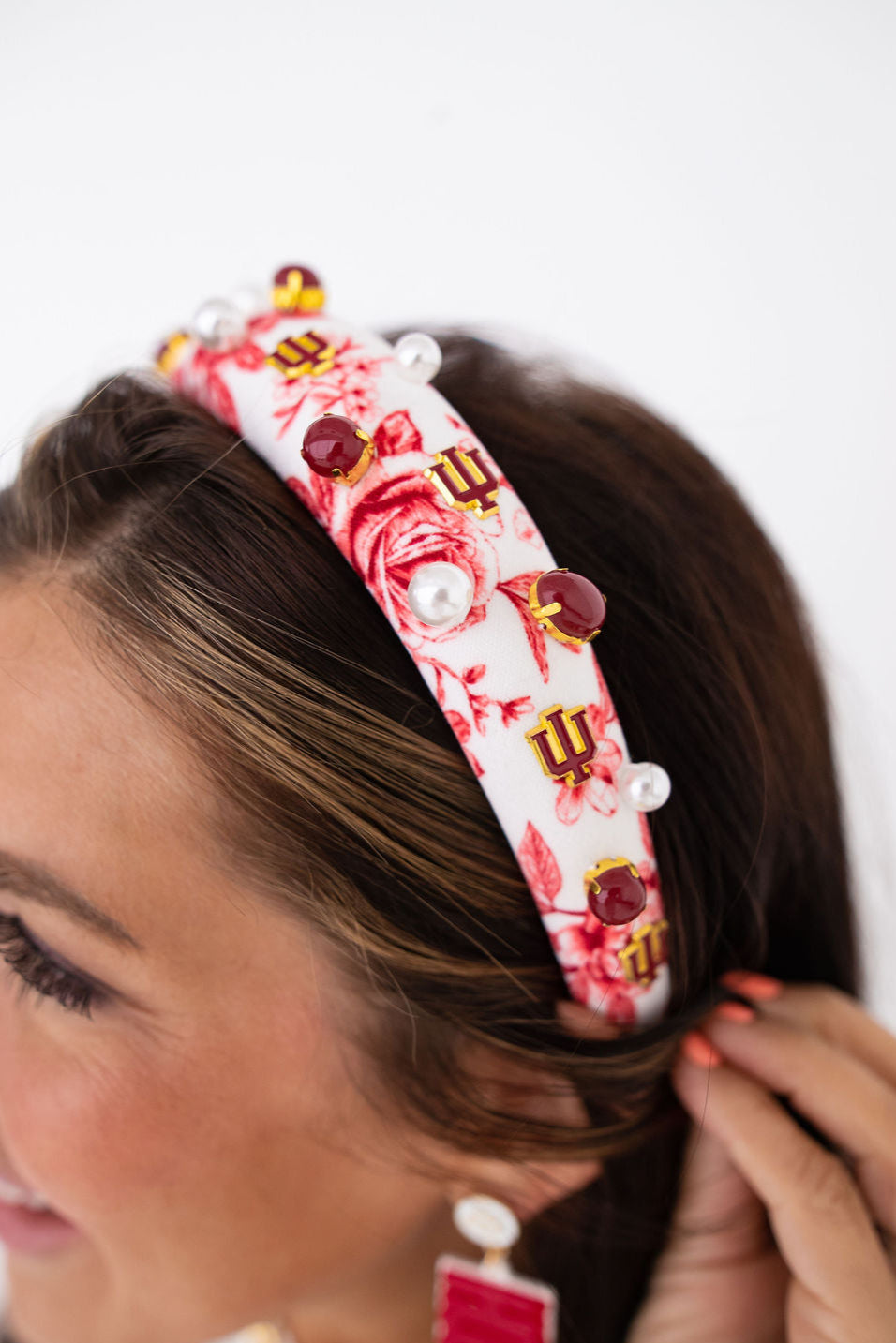 Indiana Floral Toile Logo Headband