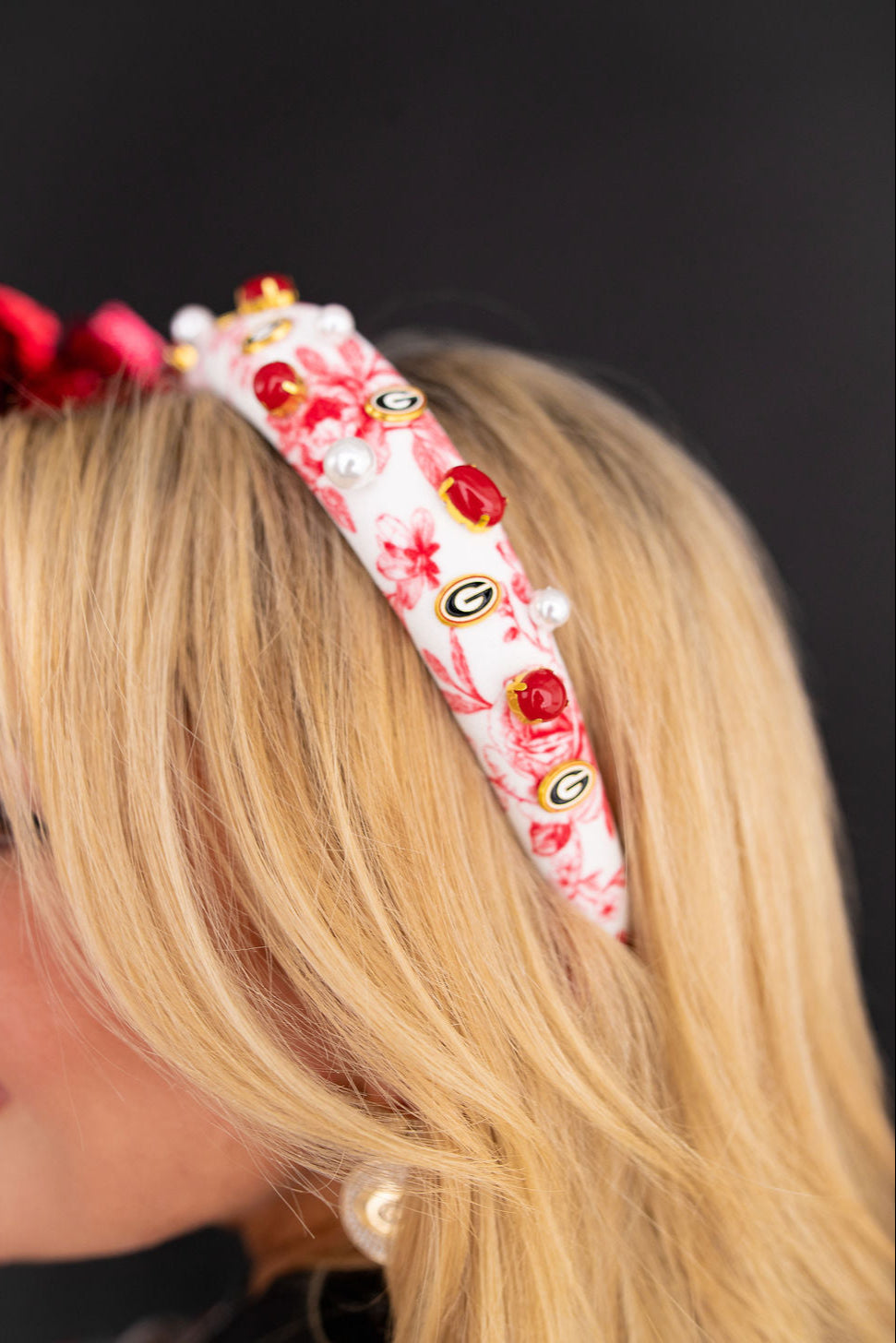 Georgia Floral Toile Logo Headband