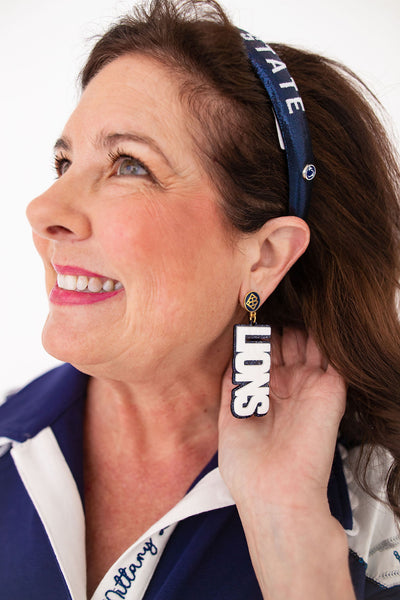 Penn State White NITTANY LIONS  Earrings