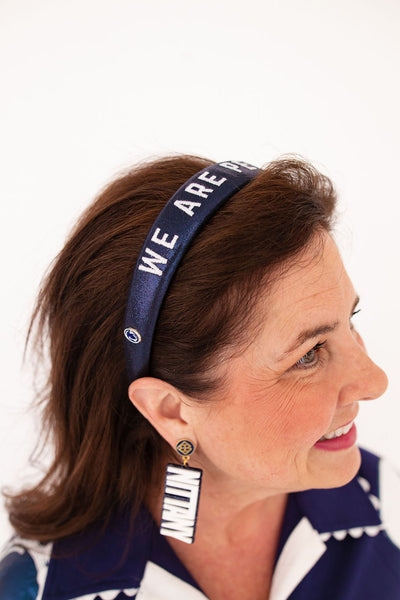 Penn State Navy Thin Embroidered Headband