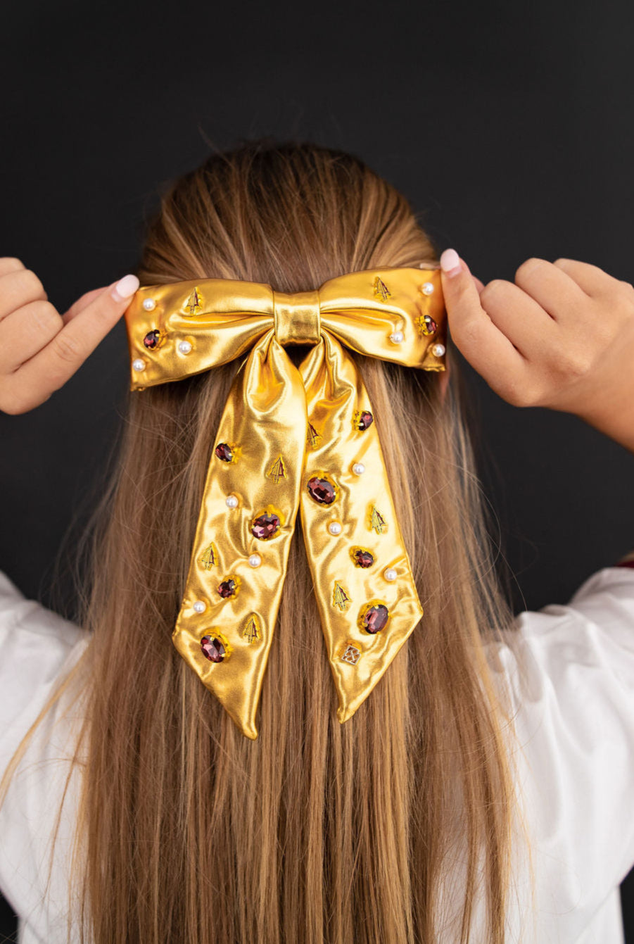 Florida State Gold Bow Barrette