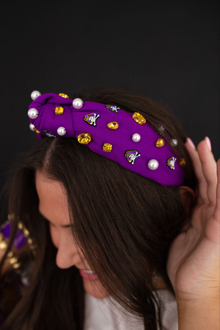 East Carolina Purple Logo Headband