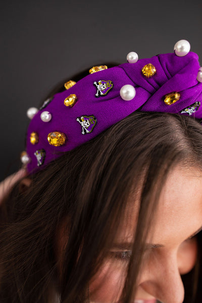 East Carolina Purple Logo Headband