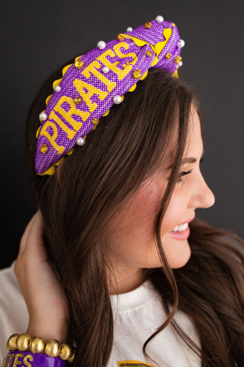 East Carolina Adult Size PIRATES Cross Stitch Headband