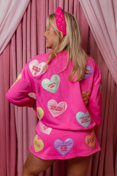 1 Corinthians Candy Hearts Sweatshirt PRE-ORDER (Est. Ship 1/9)