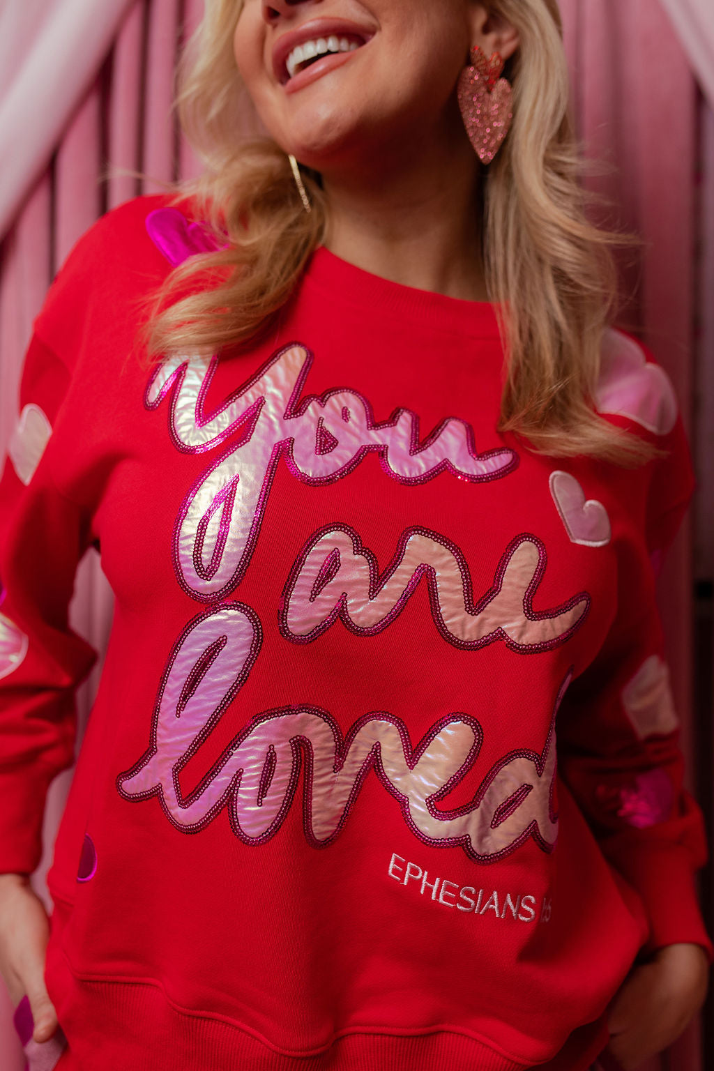 You Are Loved Red Sweatshirt PRE-ORDER (Est. Ship 1/7)