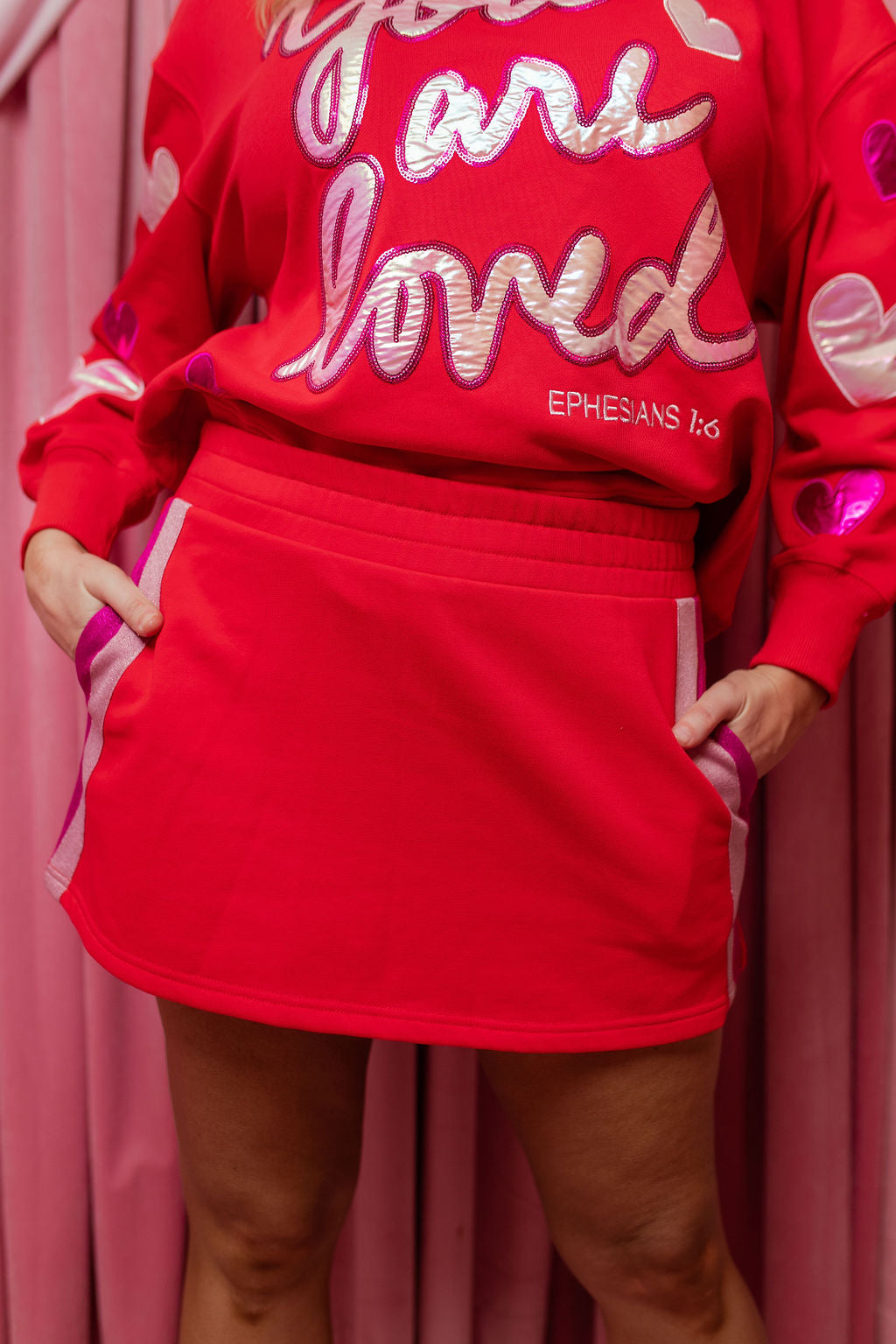 You Are Loved Red Skirt/Skort PRE-ORDER (Est. Ship 1/7)