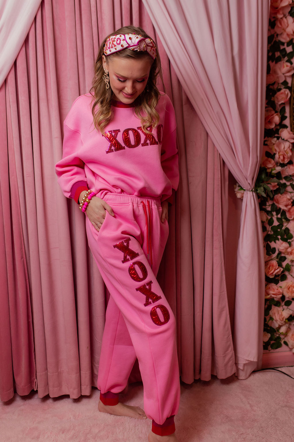 Pink XOXO Fleece-lined Sweatpants PRE-ORDER (Est Ship 1/9)