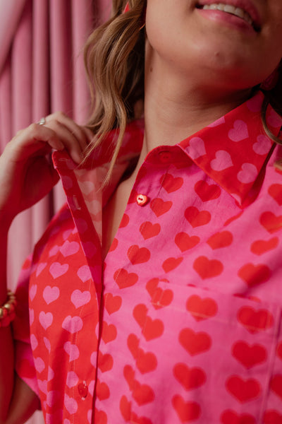 Oh My Hearts Button-Down Shirt PRE-ORDER (Est. Ship 1/9)