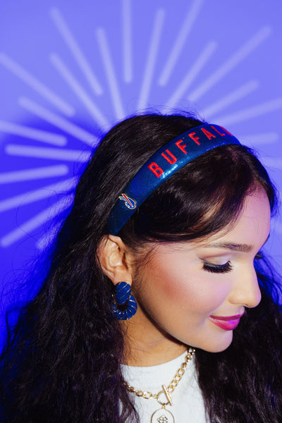 Buffalo Bills Thin Embroidered Headband