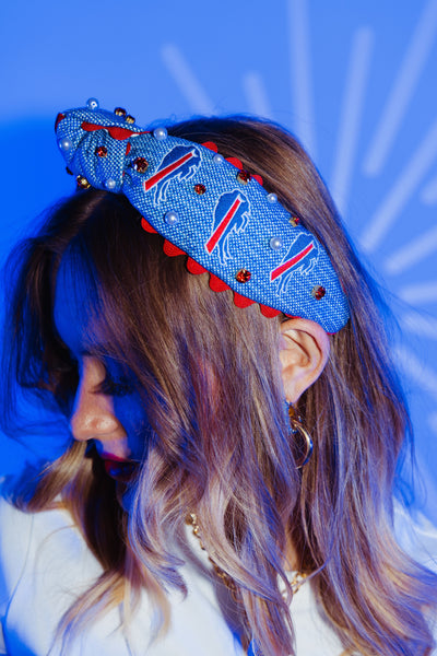 Buffalo Bills Adult Cross Stitch Headband