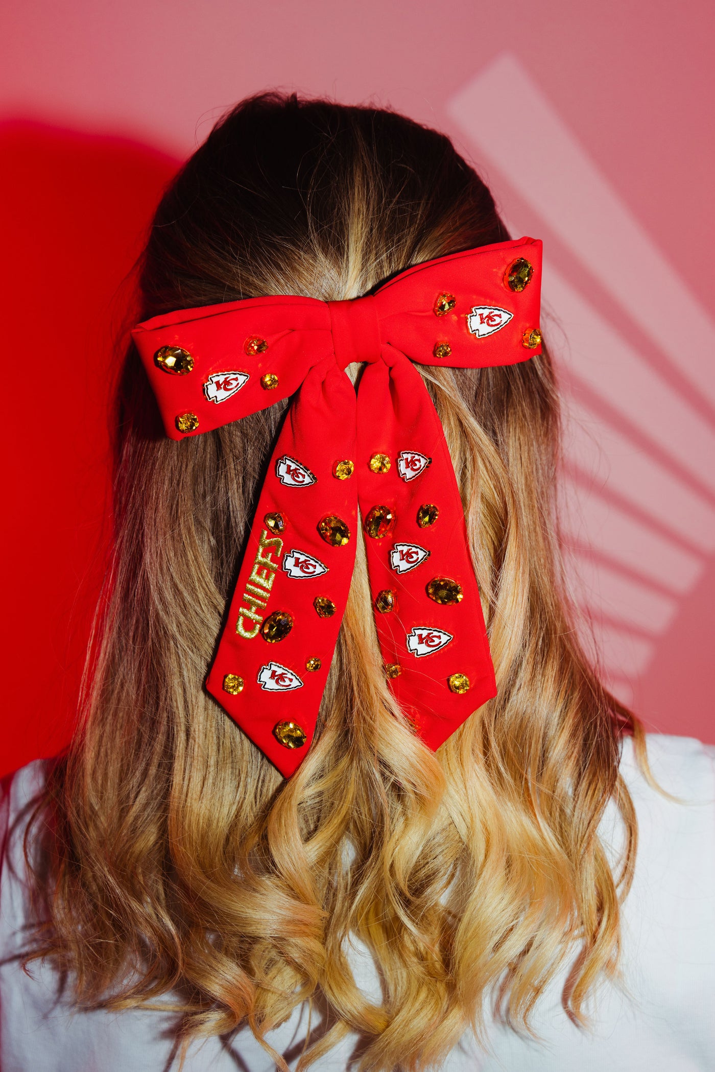 Kansas City Chiefs Red Bow Barrette