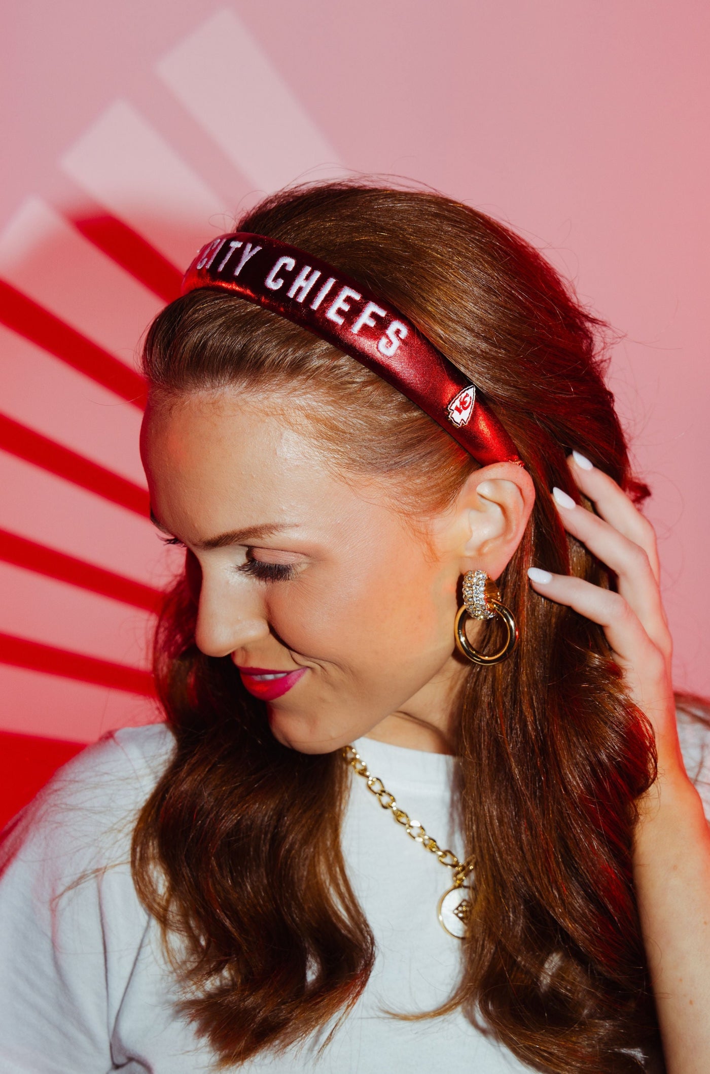 Kansas City Chiefs Thin Embroidered Headband