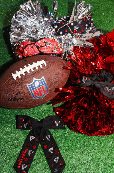 Atlanta Falcons Black Logo Bow Scrunchie