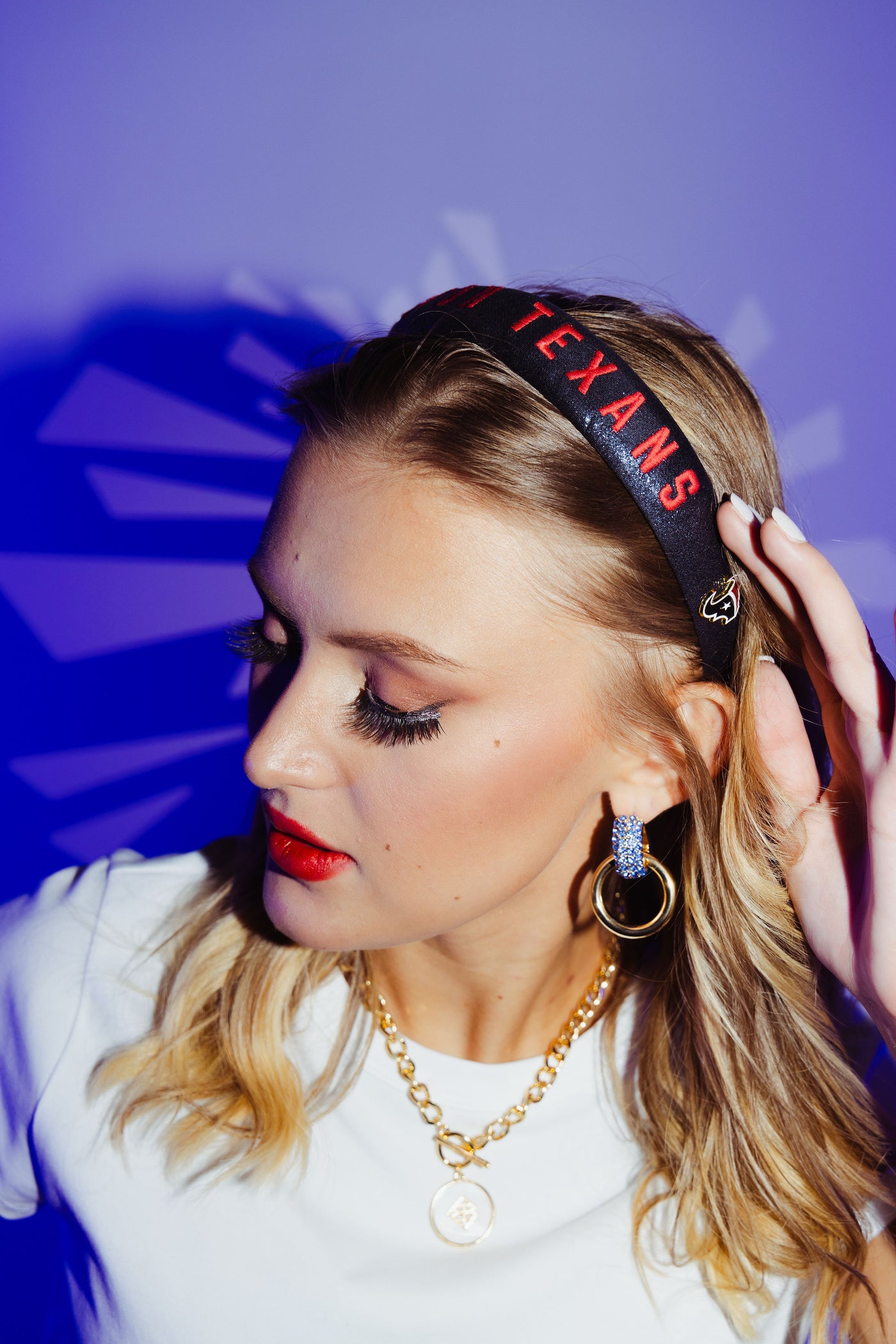 Houston Texans Thin Embroidered Headband