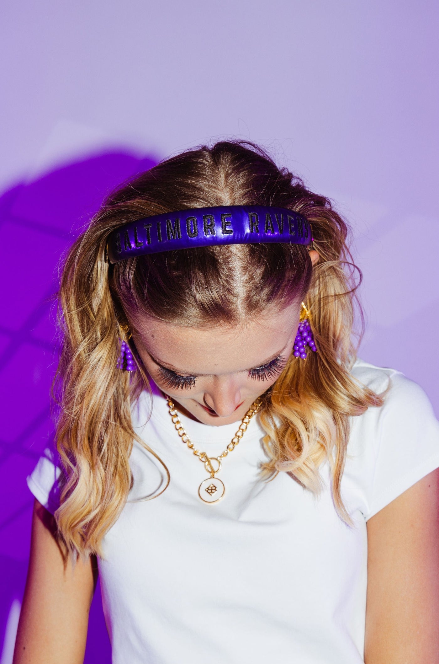 Baltimore Ravens Thin Embroidered Headband