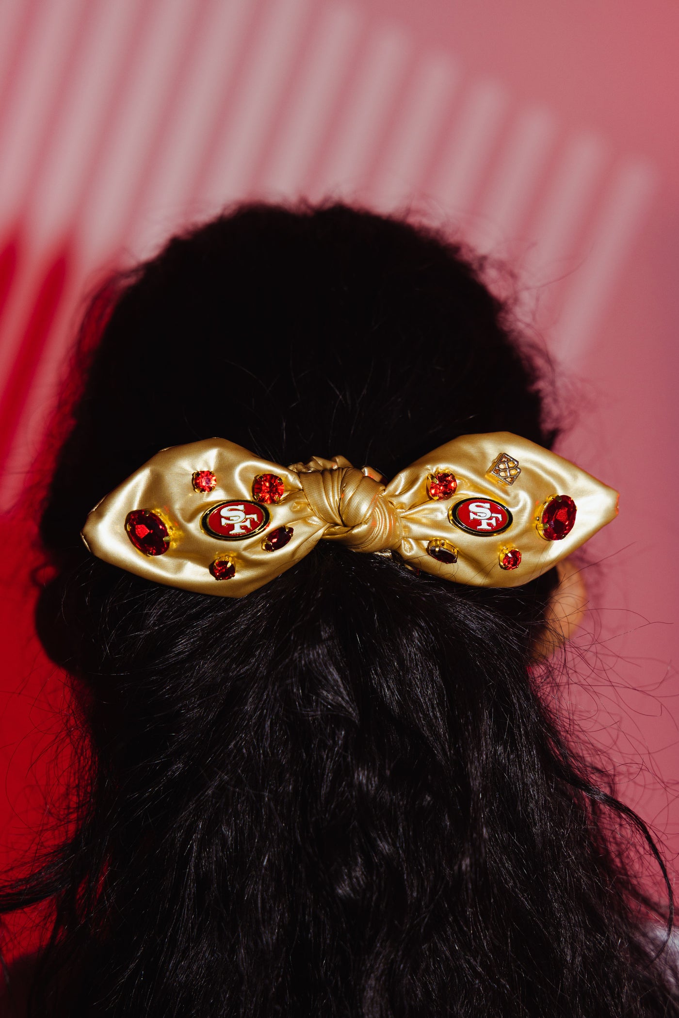 San Francisco 49ers Gold Logo Bow Scrunchie