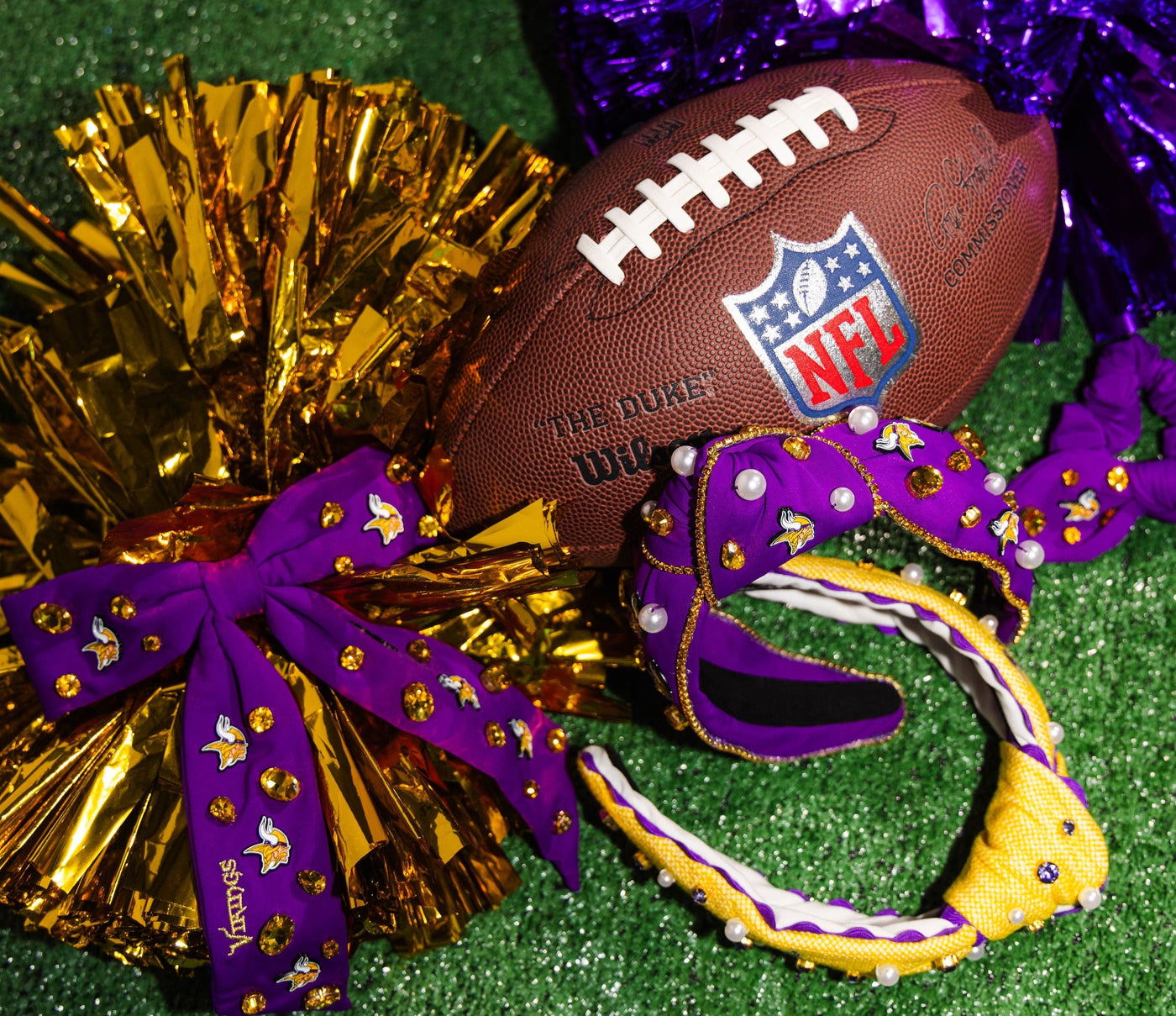 Minnesota Vikings Purple Bow Barrette