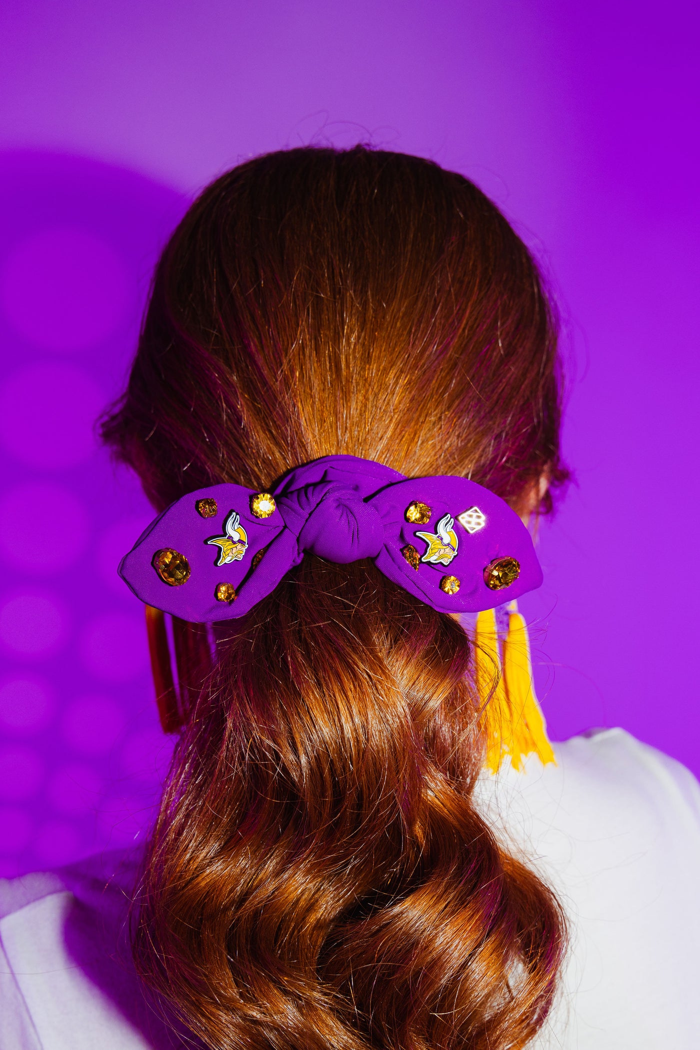 Minnesota Vikings Purple Logo Bow Scrunchie