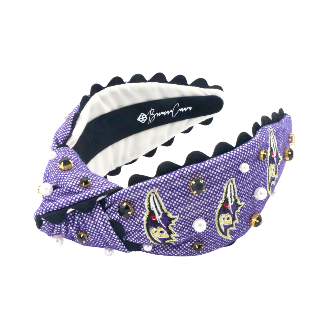 Baltimore Ravens Adult Cross Stitch Headband