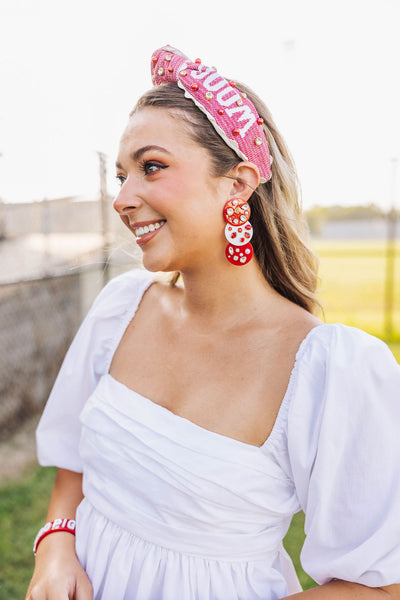 University Of Arkansas Cardinal Red WOOO PIG Cuff