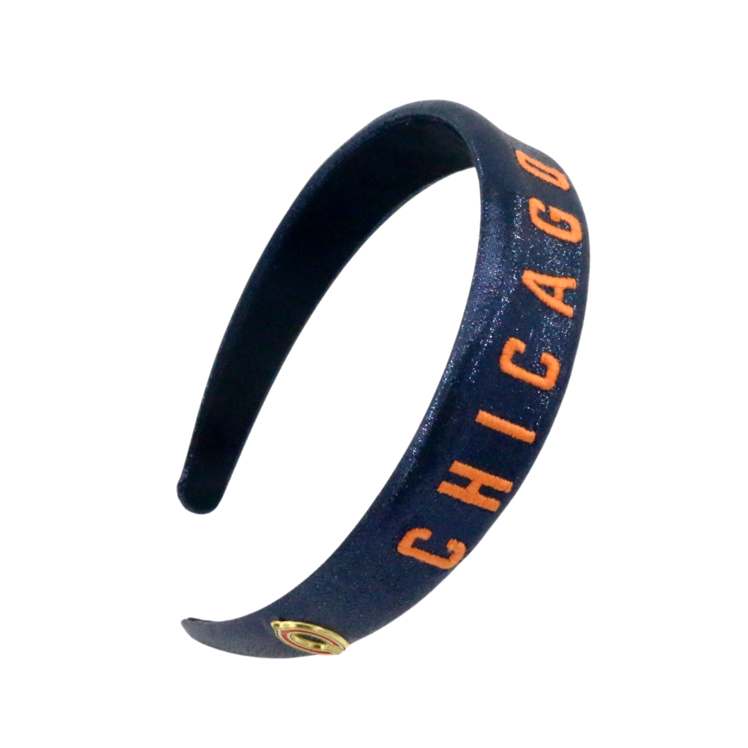 Chicago Bears Thin Embroidered Headband