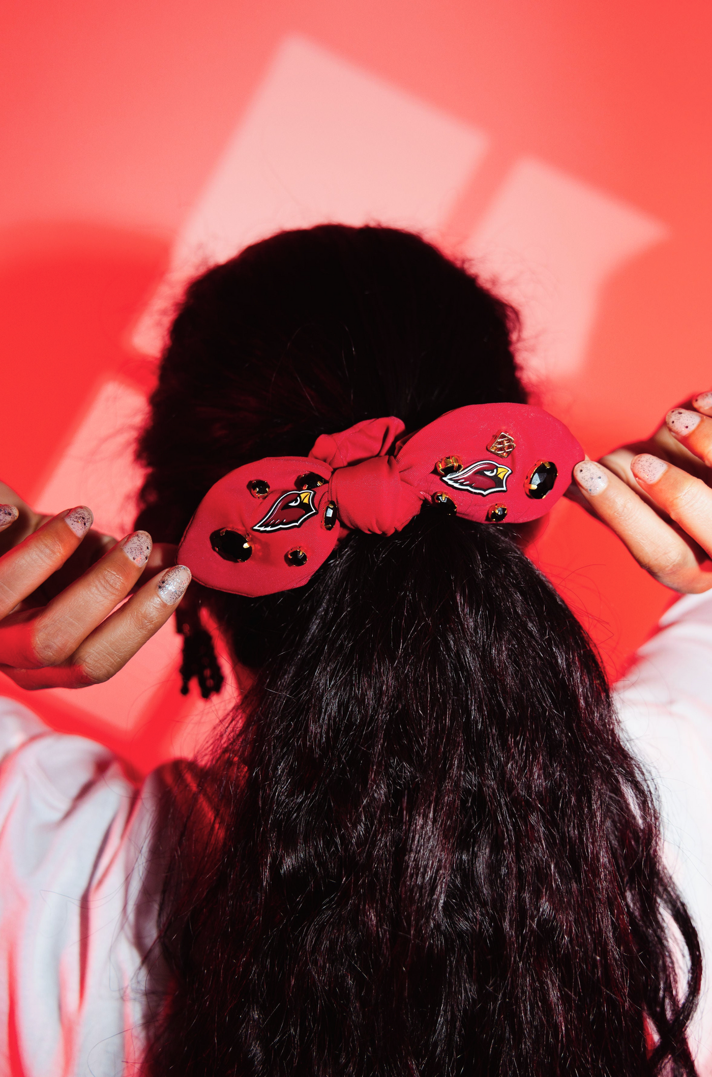 Arizona Cardinals Red Logo Bow Scrunchie