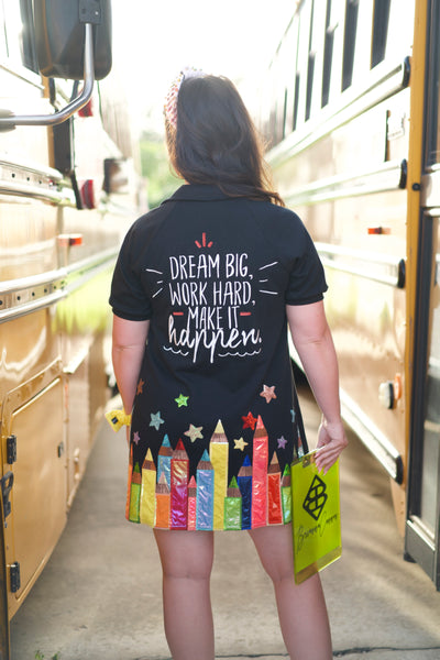 School Days Black Colored Pencil Dress