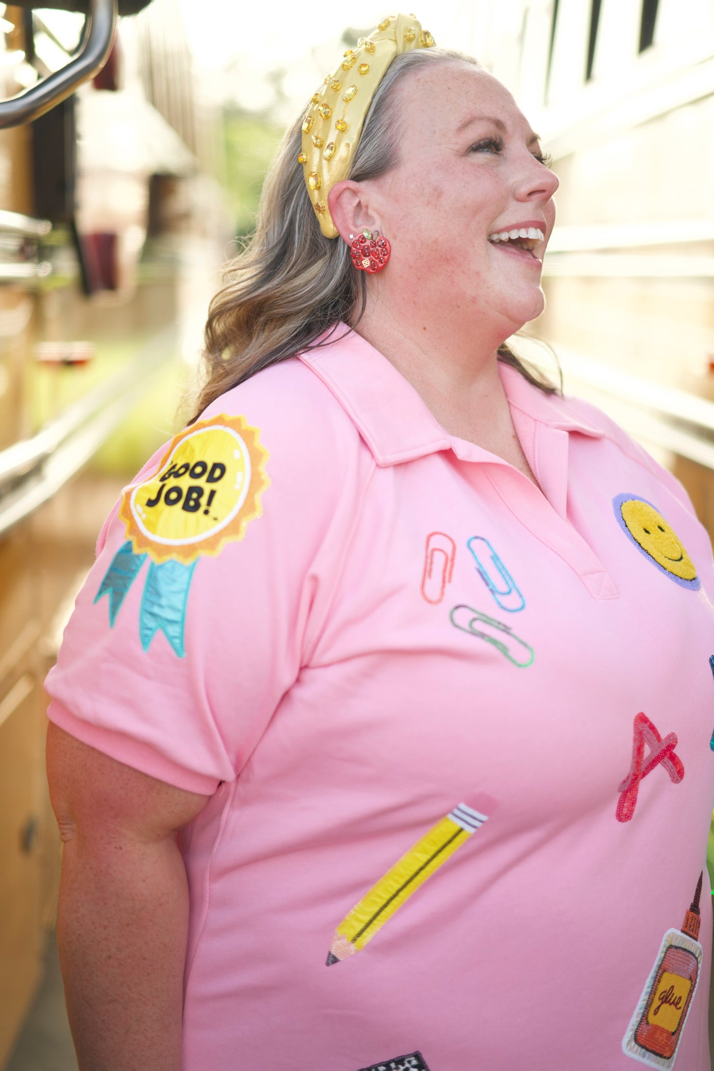School Days Pink Stickers Dress