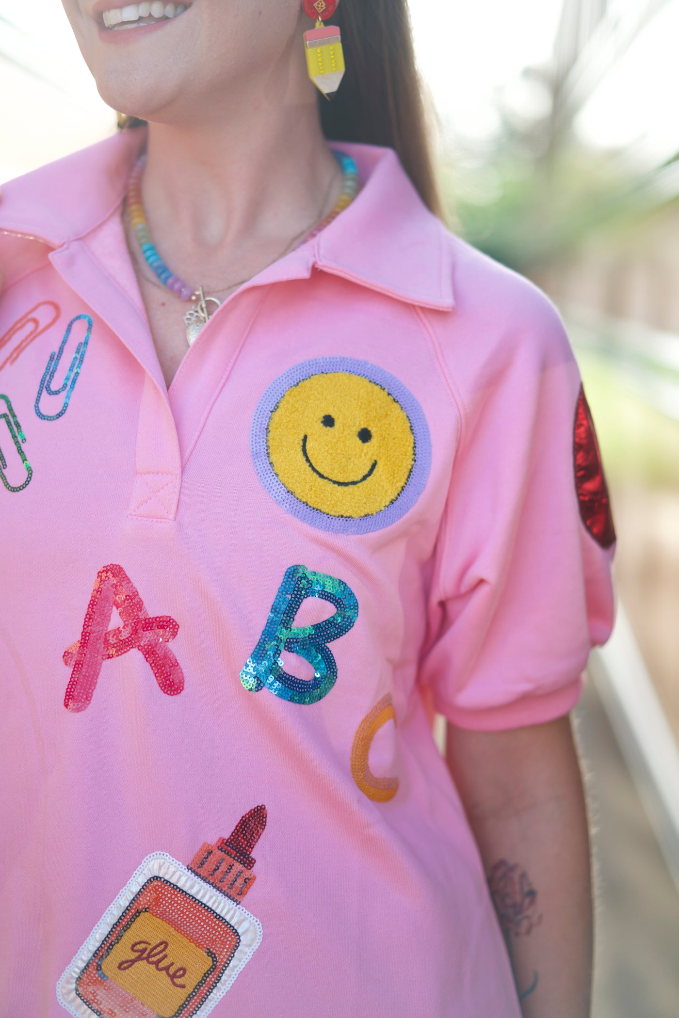 School Days Pink Stickers Dress