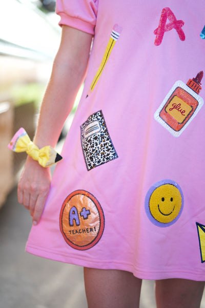 School Days Pink Stickers Dress