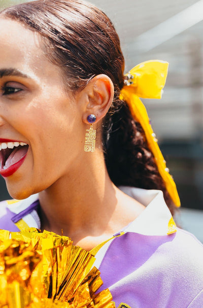 East Carolina Mini Gold Glitter PIRATES Earrings