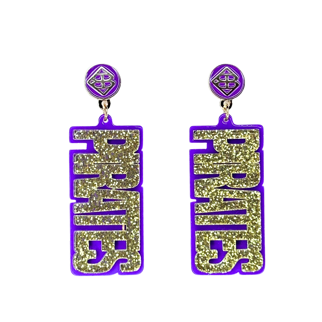 East Carolina Gold Glitter PIRATES Earrings