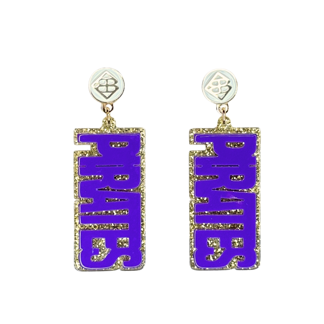 East Carolina Purple PIRATES Earrings