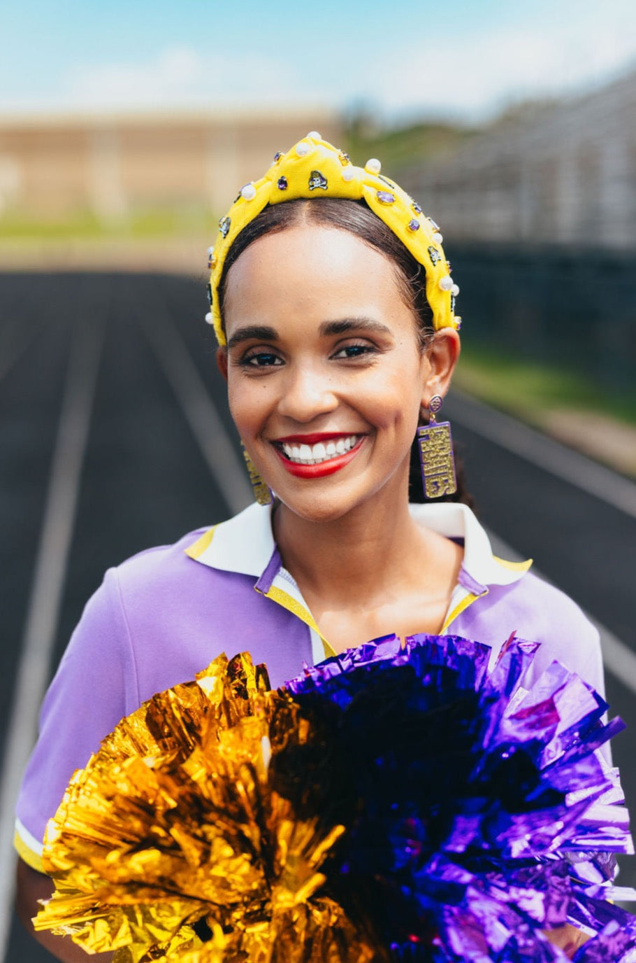 East Carolina Gold Glitter PIRATES Earrings