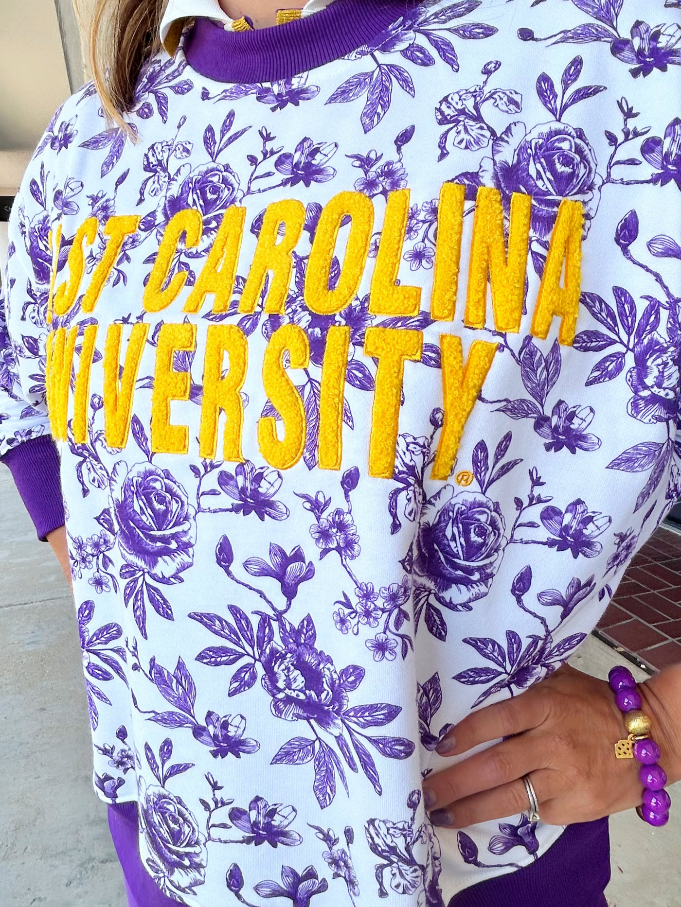 ECU Floral Toile Sweatshirt