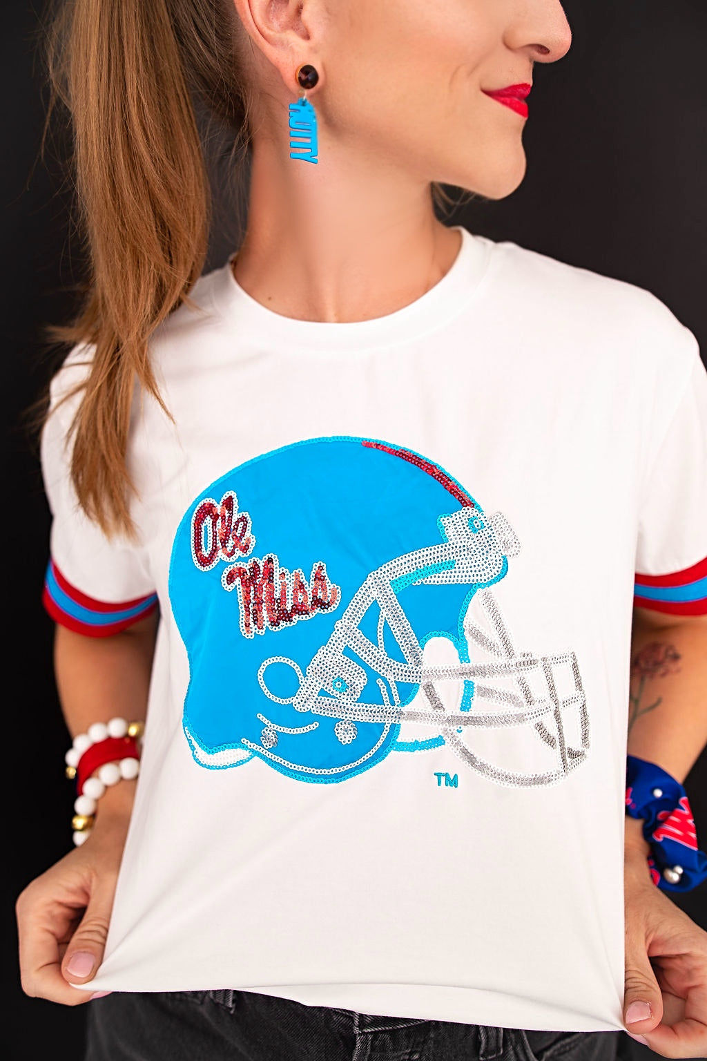Ole Miss Sparkle Logo T-Shirt