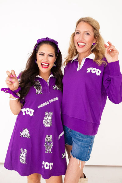 TCU Logo Patch Dress