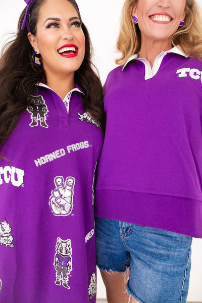 TCU Logo Patch Dress