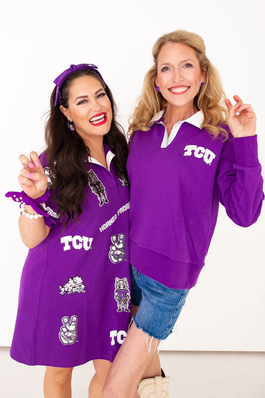 TCU Logo Patch Dress