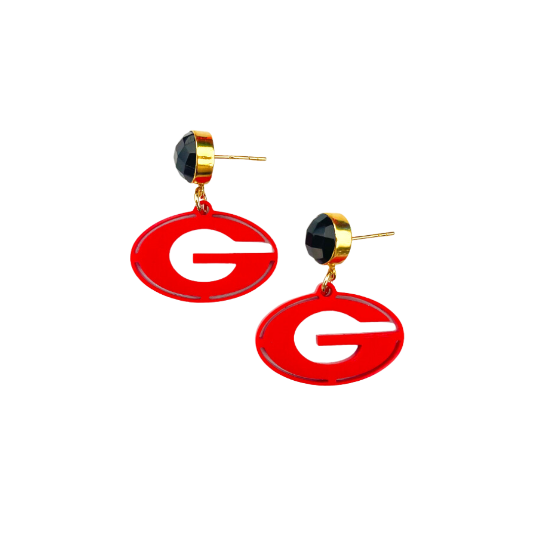 Georgia Red Mini Power G Earrings