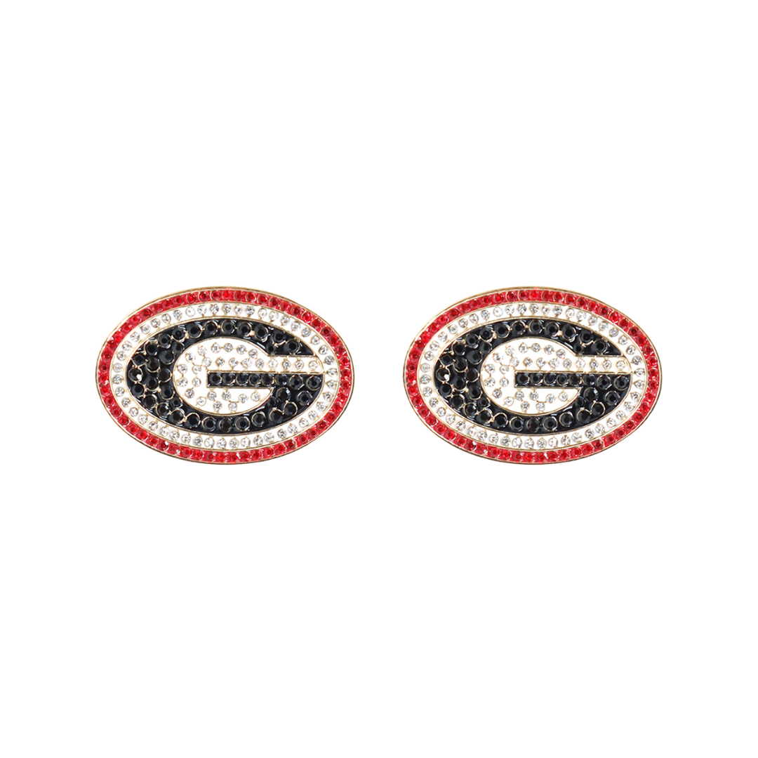 Georgia Pavé Logo Studs