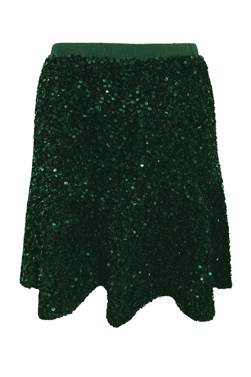 Sequin Trumpet Skirt - Green