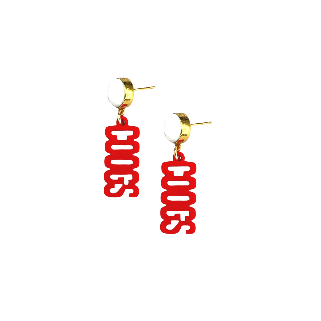 Houston Mini Red COOGS Earrings